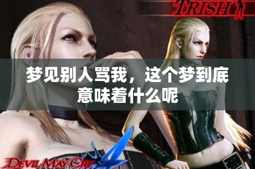 梦见别人骂我，这个梦到底意味着什么呢