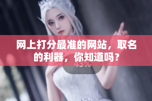 网上打分最准的网站，取名的利器，你知道吗？