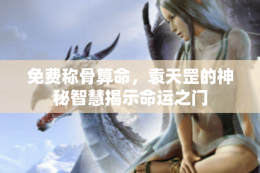 免费称骨算命，袁天罡的神秘智慧揭示命运之门