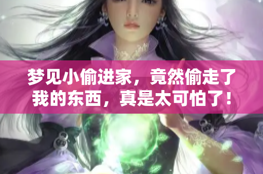 梦见小偷进家，竟然偷走了我的东西，真是太可怕了！
