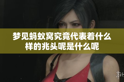 梦见蚂蚁窝究竟代表着什么样的兆头呢是什么呢