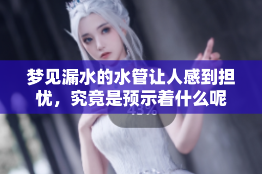 梦见漏水的水管让人感到担忧，究竟是预示着什么呢