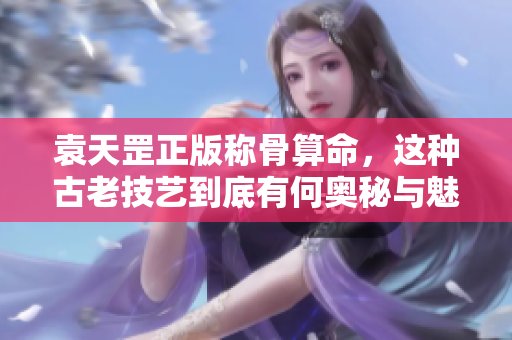 袁天罡正版称骨算命，这种古老技艺到底有何奥秘与魅力呢