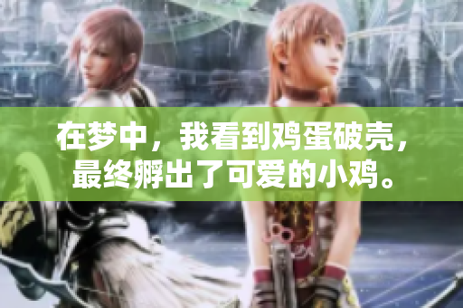 在梦中，我看到鸡蛋破壳，最终孵出了可爱的小鸡。