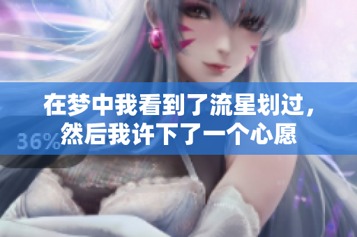在梦中我看到了流星划过，然后我许下了一个心愿